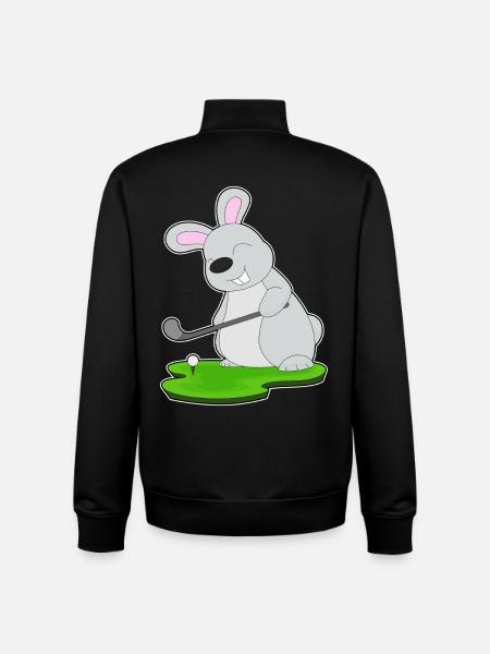 Rabbit Golf Golf Clubs - Unisex Organic Zip Sweatshirt by Stanley/Stella - black