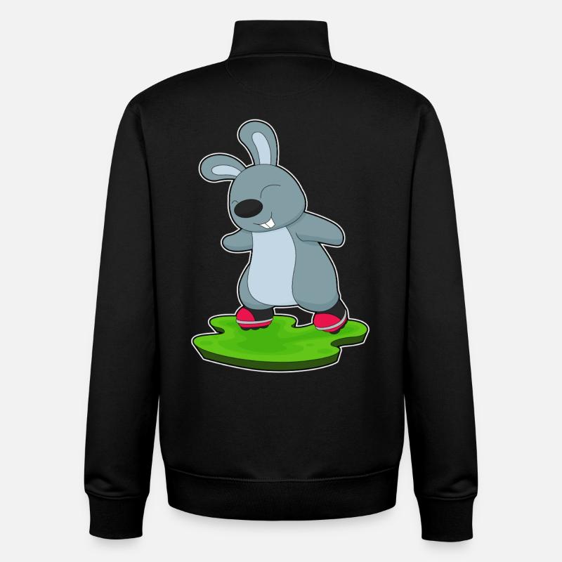 Hase Inline skating Inline skates - Unisex Organic Zip Sweatshirt von Stanley/Stella - Schwarz