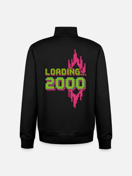 Retro Pixel Loading 2000 Design - Unisex Organic Zip Sweatshirt von Stanley/Stella - Schwarz