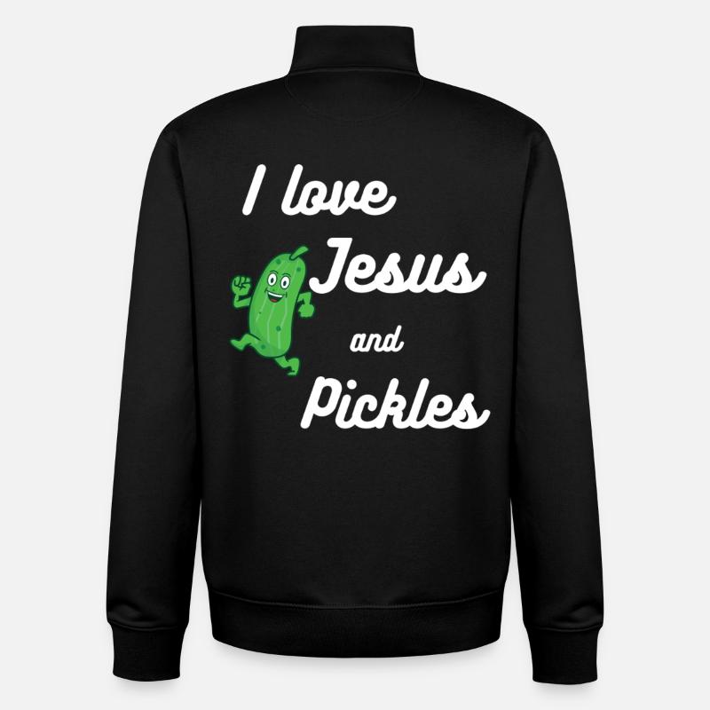 Gurken und Jesus Religiös - Unisex Organic Zip Sweatshirt von Stanley/Stella - Schwarz