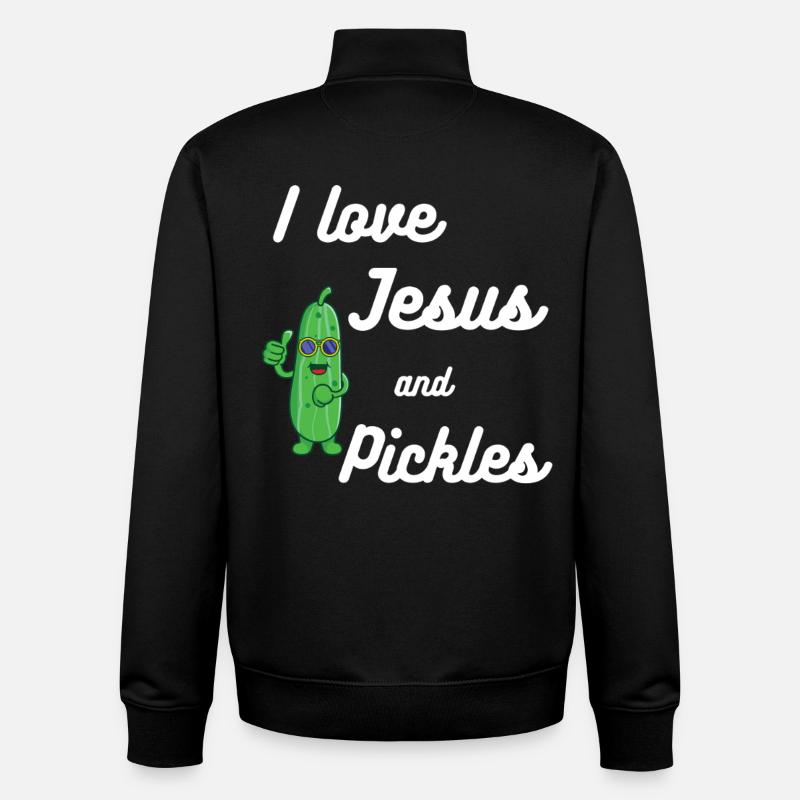 Pickles and Jesus Religious - Unisex Organic Zip Sweatshirt by Stanley/Stella - black