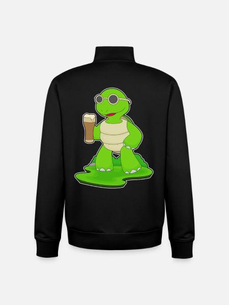 Schildkröte Bier - Unisex Organic Zip Sweatshirt von Stanley/Stella - Schwarz