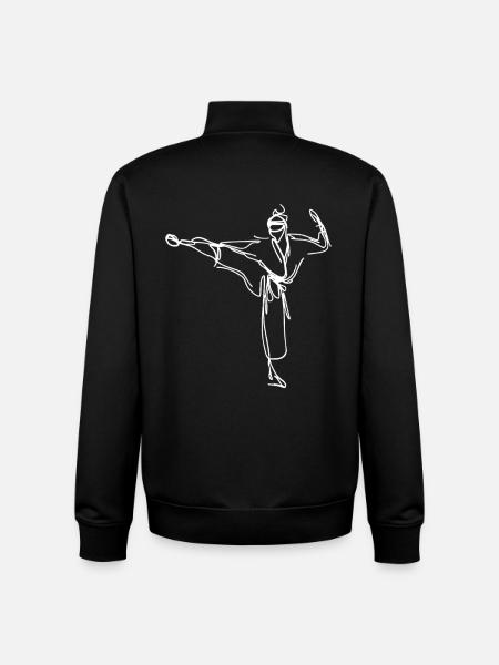 Karateka Sketch - Unisex Organic Zip Sweatshirt by Stanley/Stella - black