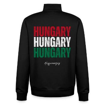 Hungarian pride, I love Hungary - Unisex Organic Zip Sweatshirt by Stanley/Stella - black - Back - AI Model Male 185 light (185cm)