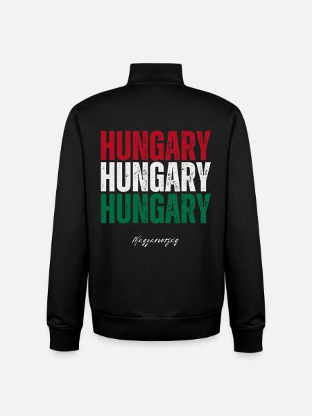 Hungarian pride, I love Hungary - Unisex Organic Zip Sweatshirt by Stanley/Stella - black