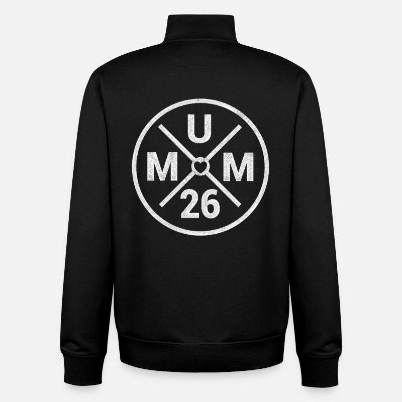 Maman 2026 Annonce de grossesse - Sweat zippé unisexe en coton bio Stanley/Stella - noir