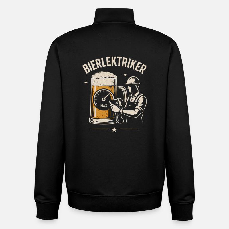 ELEKTRIKER BIER BIERLEKTRIKER - Unisex Organic Zip Sweatshirt von Stanley/Stella - Schwarz