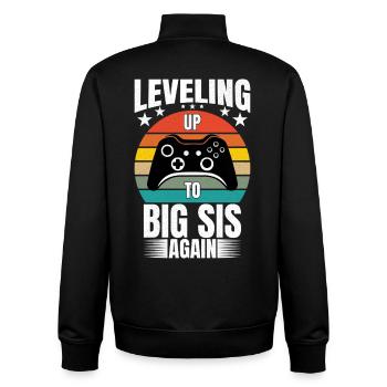 Monter de niveau jusqu’à Sis Gaming Gamer Brother - Sweat zippé unisexe en coton bio Stanley/Stella - noir - Dos - AI Model Male 185 light (185cm)