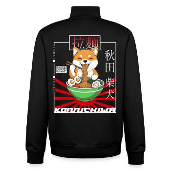 Japon Design Akita - Ramen - Sweat zippé unisexe en coton bio Stanley/Stella - noir - Dos - AI Model Male 185 light (185cm)