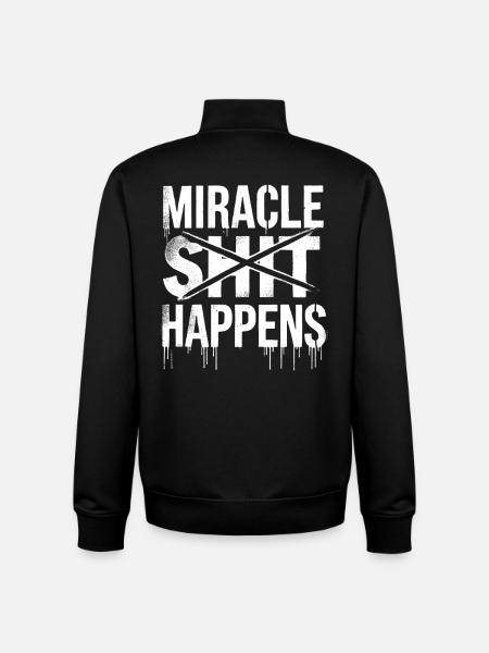 Miracle Shift Happen Conception motivationnelle - Sweat zippé unisexe en coton bio Stanley/Stella - noir