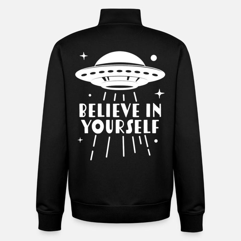 Croyez en vous - Sweat zippé unisexe en coton bio Stanley/Stella - noir