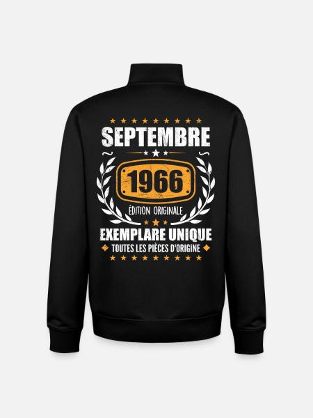 September 1966 Unique copy - September 1966 - Unisex Organic Zip Sweatshirt by Stanley/Stella - black