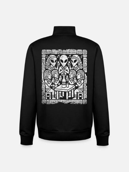 Außerirdische Essszene - Unisex Organic Zip Sweatshirt von Stanley/Stella - Schwarz
