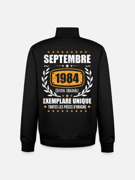 September 1984 Unique copy - September 1984 - Unisex Organic Zip Sweatshirt by Stanley/Stella - black