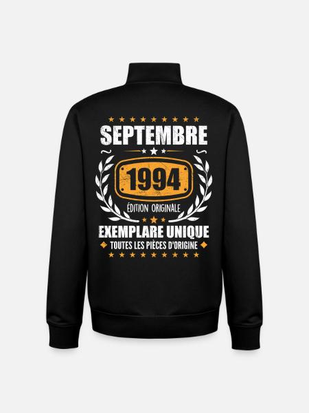 September 1994 Unique copy - September 1994 - Unisex Organic Zip Sweatshirt by Stanley/Stella - black