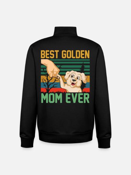 Golden Retriever Mutter Zitat - Unisex Organic Zip Sweatshirt von Stanley/Stella - Schwarz