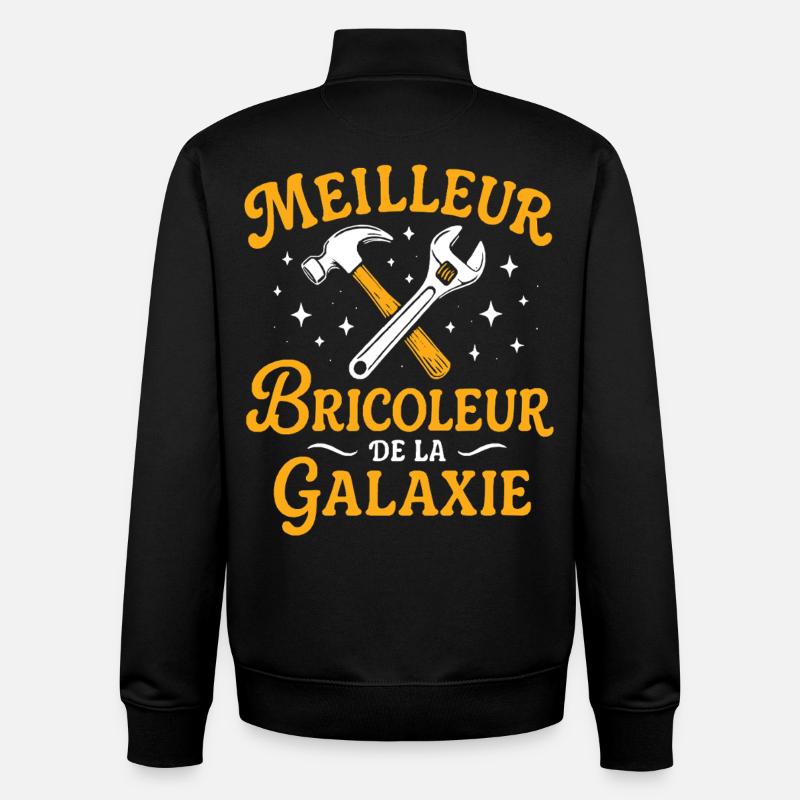 Bester Tüftler der Galaxis - Unisex Organic Zip Sweatshirt von Stanley/Stella - Schwarz