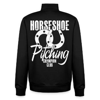 Horseshoe pitching - Unisex Organic Zip Sweatshirt von Stanley/Stella - Schwarz - Hinten - AI Model Male 185 light (185cm)