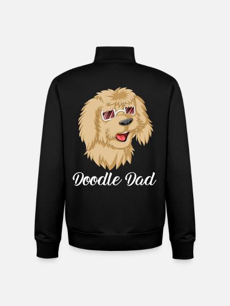 Doodle Dad with Sunglasses - Unisex Organic Zip Sweatshirt by Stanley/Stella - black