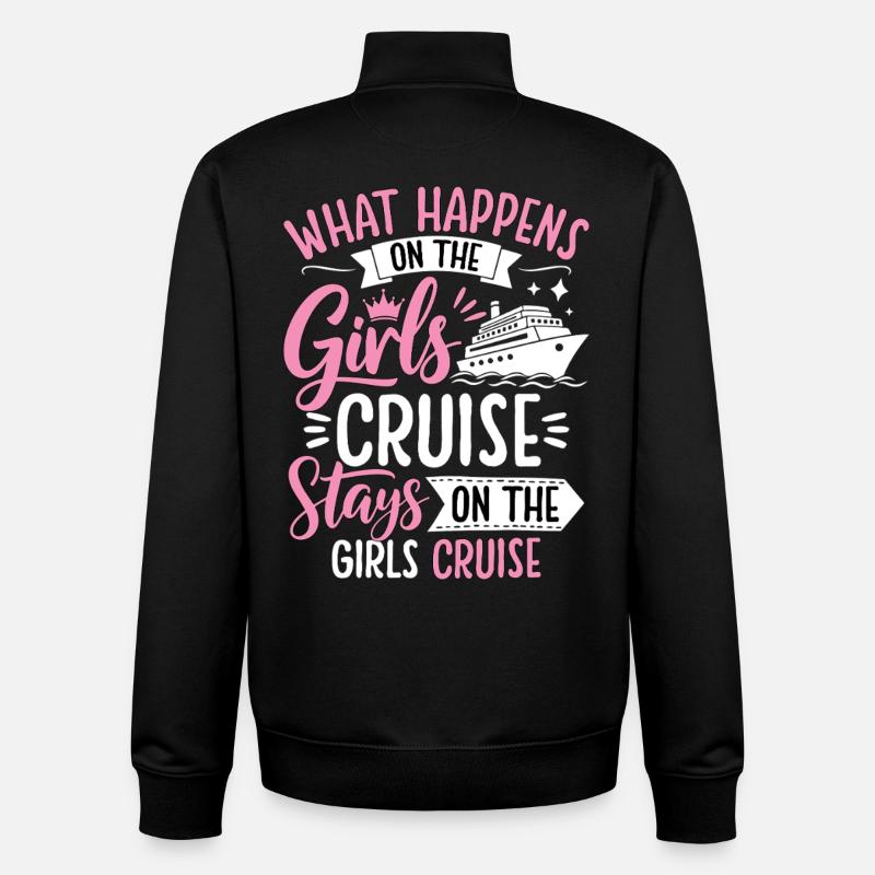 Mädchen Kreuzfahrt Spruch Design - Unisex Organic Zip Sweatshirt von Stanley/Stella - Schwarz