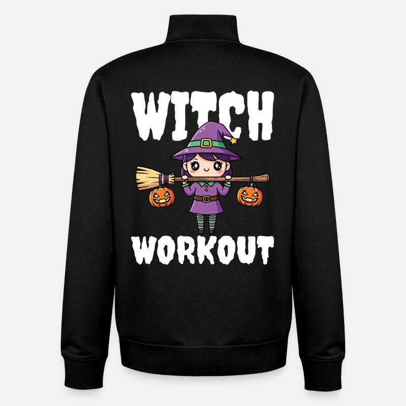 HEXE WORKOUT - HEXE HALLOWEEN - Unisex Organic Zip Sweatshirt von Stanley/Stella - Schwarz