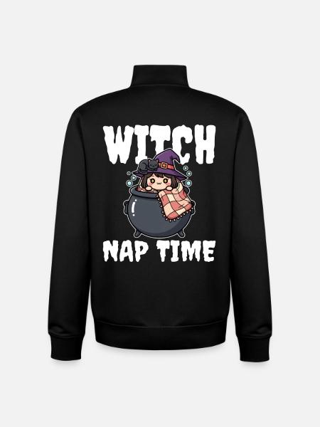 WITCH NAP TIME - WITCH HALLOWEEN - Unisex Organic Zip Sweatshirt by Stanley/Stella - black