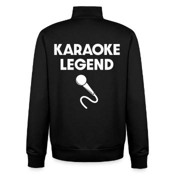 Conception de microphone de légende du karaoké - Sweat zippé unisexe en coton bio Stanley/Stella - noir - Dos - AI Model Male 185 light (185cm)