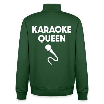 Karaoke-Queen-Mikrofon - Unisex Organic Zip Sweatshirt von Stanley/Stella - Flaschengrün - Hinten - AI Model Male 185 dark (185cm)