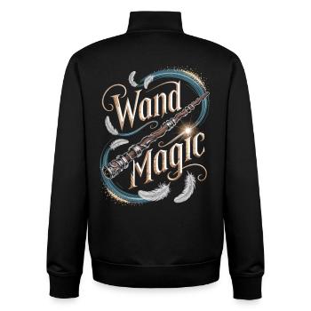Wall Magic Wand Design - Unisex Organic Zip Sweatshirt by Stanley/Stella - black - Back - AI Model Male 185 light (185cm)