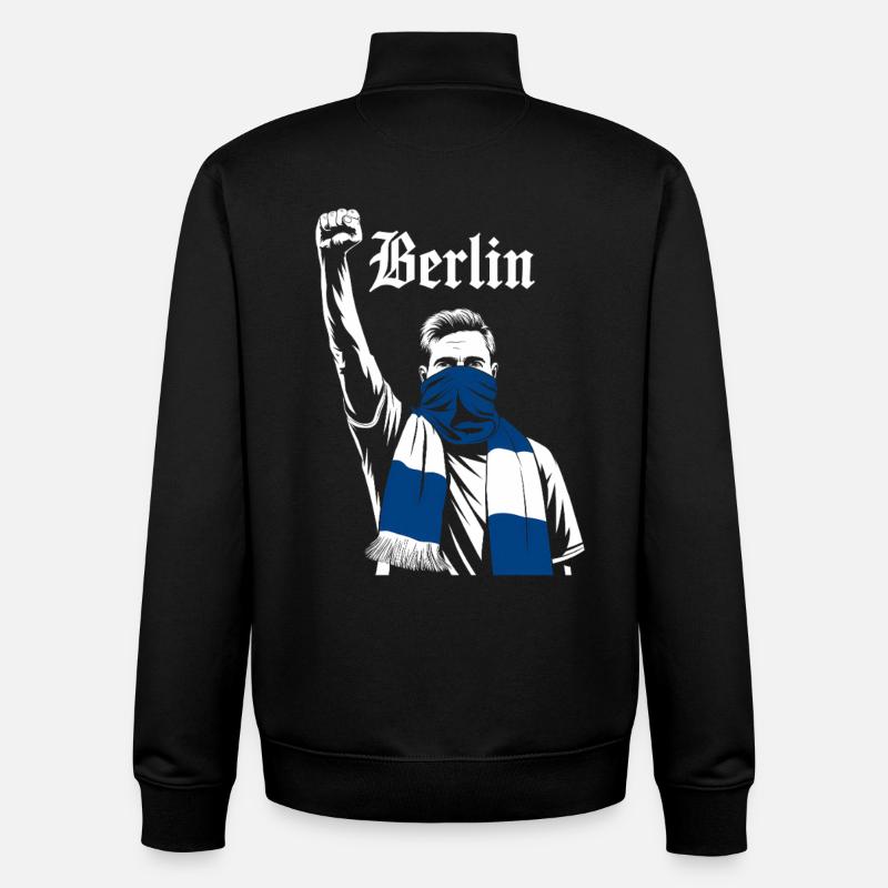 Motif de démonstration berlinois - Sweat zippé unisexe en coton bio Stanley/Stella - noir