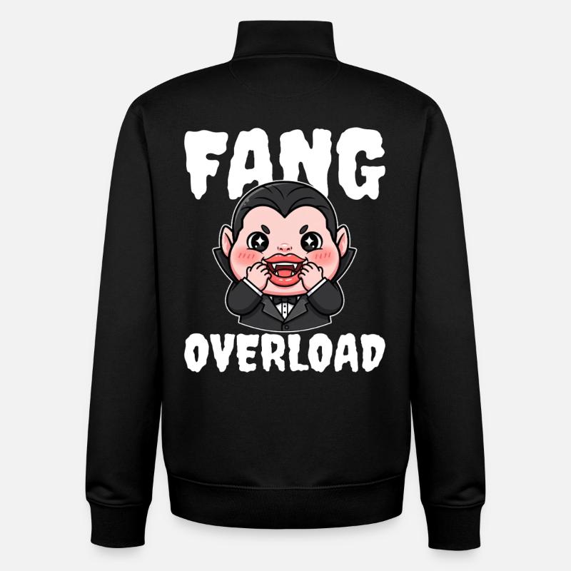 FANG_OVERLOAD - Sweat zippé unisexe en coton bio Stanley/Stella - noir