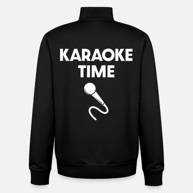Karaoke-Zeit - Unisex Organic Zip Sweatshirt von Stanley/Stella - Schwarz