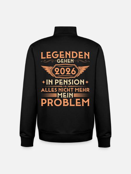 Retired 2026 - Legend in retirement - Unisex Organic Zip Sweatshirt by Stanley/Stella - black