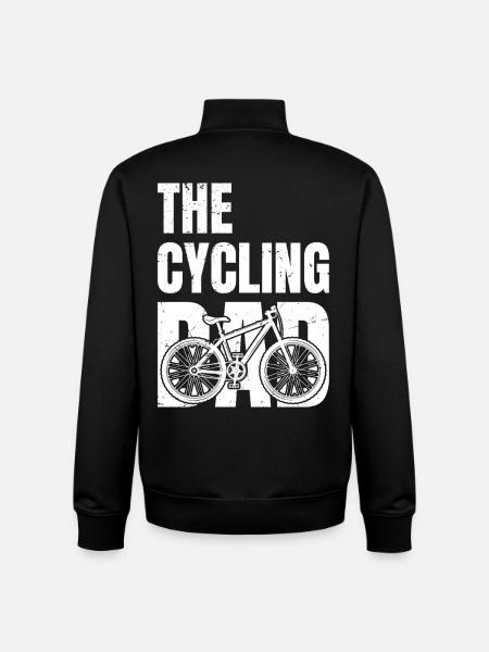 the cycling dad - Unisex Organic Zip Sweatshirt by Stanley/Stella - black