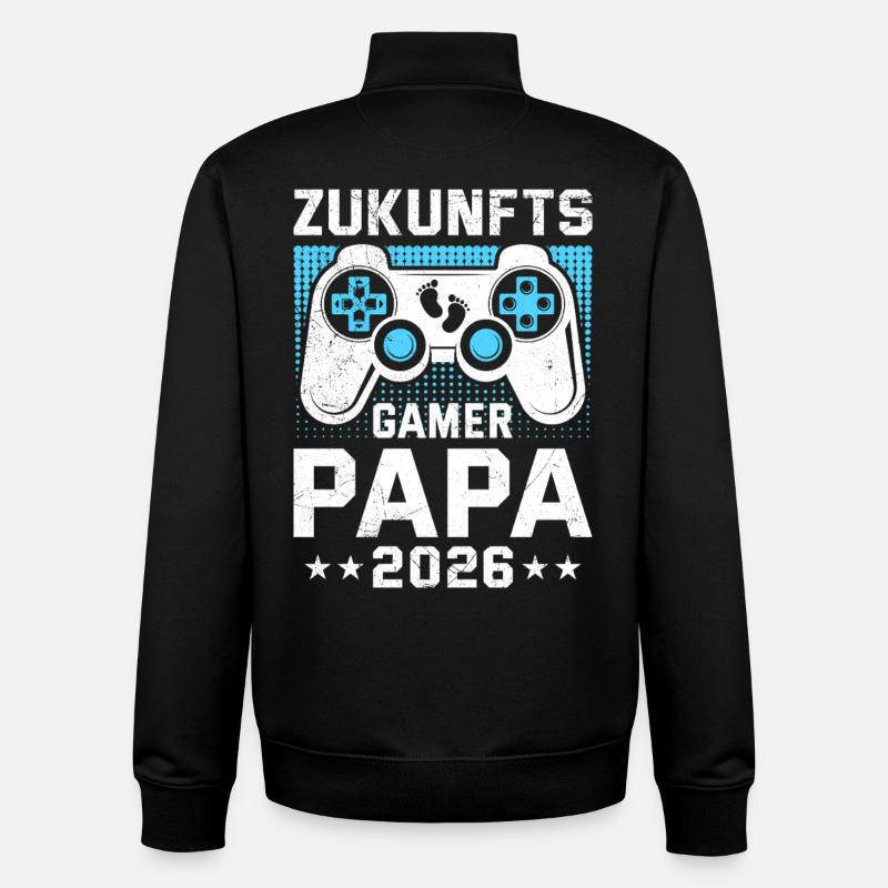 FUTURE GAMER DAD 2026 Funny - Unisex Organic Zip Sweatshirt by Stanley/Stella - black