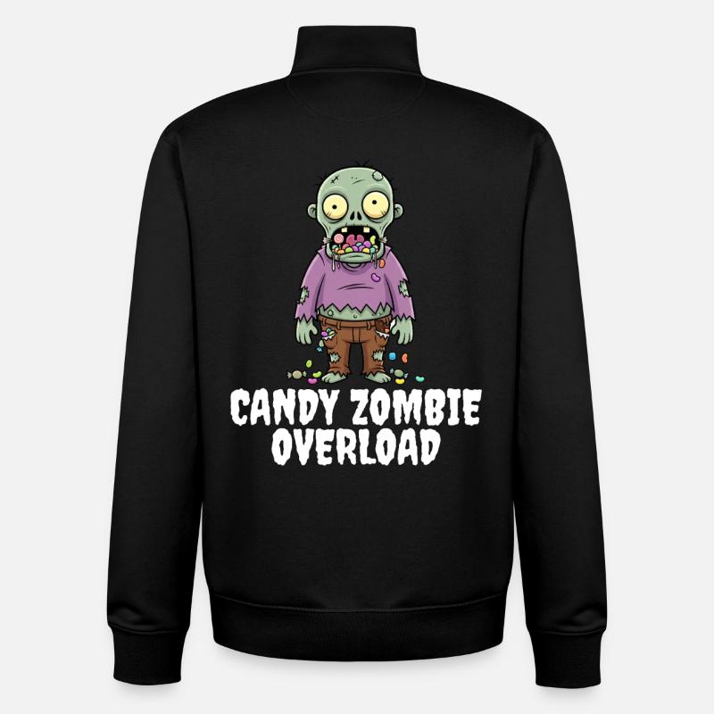CANDY ZOMBIE OVERLOAD - ZOMBIE HALLOWEEN - Unisex Organic Zip Sweatshirt von Stanley/Stella - Schwarz