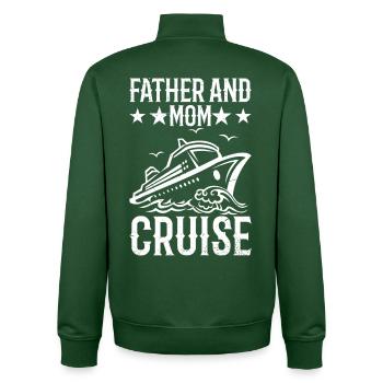 Father And Mom Cruise - Unisex Organic Zip Sweatshirt by Stanley/Stella - bottle green - Back - AI Model Male 185 dark (185cm)