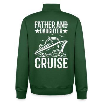 Father and daughter cruise - Unisex Organic Zip Sweatshirt von Stanley/Stella - Flaschengrün - Hinten - AI Model Male 185 dark (185cm)