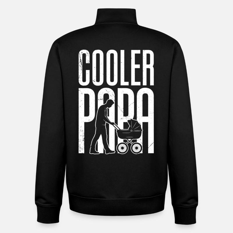 Dad-to-be COOL DAD Funny - Unisex Organic Zip Sweatshirt by Stanley/Stella - black