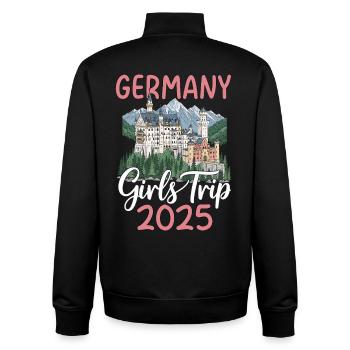 Germany Girls Trip 2025 Neuschwanstein Castle - Unisex Organic Zip Sweatshirt von Stanley/Stella - Schwarz - Hinten - AI Model Male 185 light (185cm)