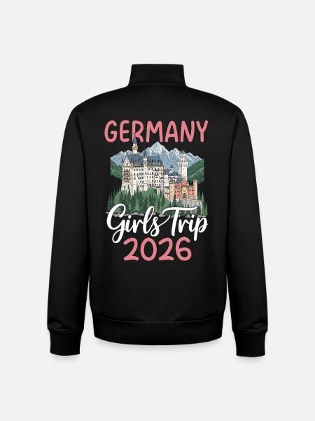 Germany Girls Trip 2026 Neuschwanstein Castle - Unisex Organic Zip Sweatshirt by Stanley/Stella - black