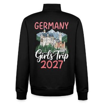 Germany Girls Trip 2027 Neuschwanstein Castle - Unisex Organic Zip Sweatshirt von Stanley/Stella - Schwarz - Hinten - AI Model Male 185 light (185cm)
