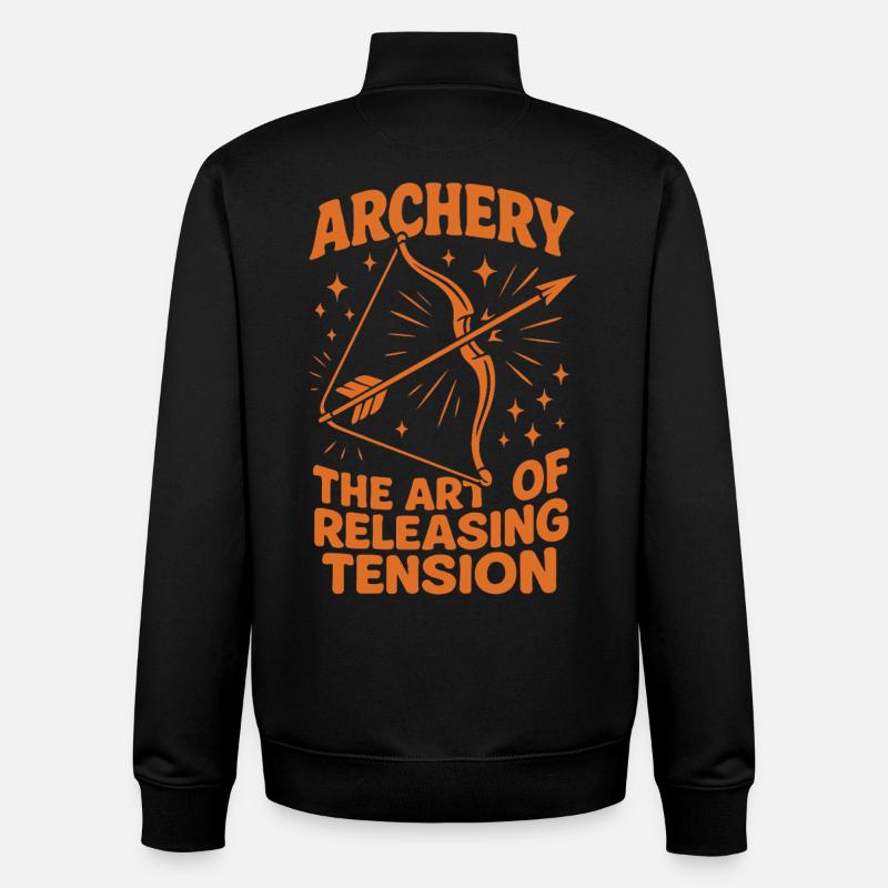 Lustiges Bogenschießen Bogenschütze Kunst - Unisex Organic Zip Sweatshirt von Stanley/Stella - Schwarz