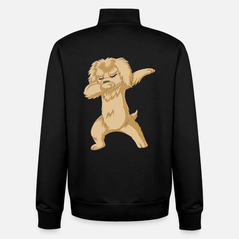 Griffonnage doré - Sweat zippé unisexe en coton bio Stanley/Stella - noir