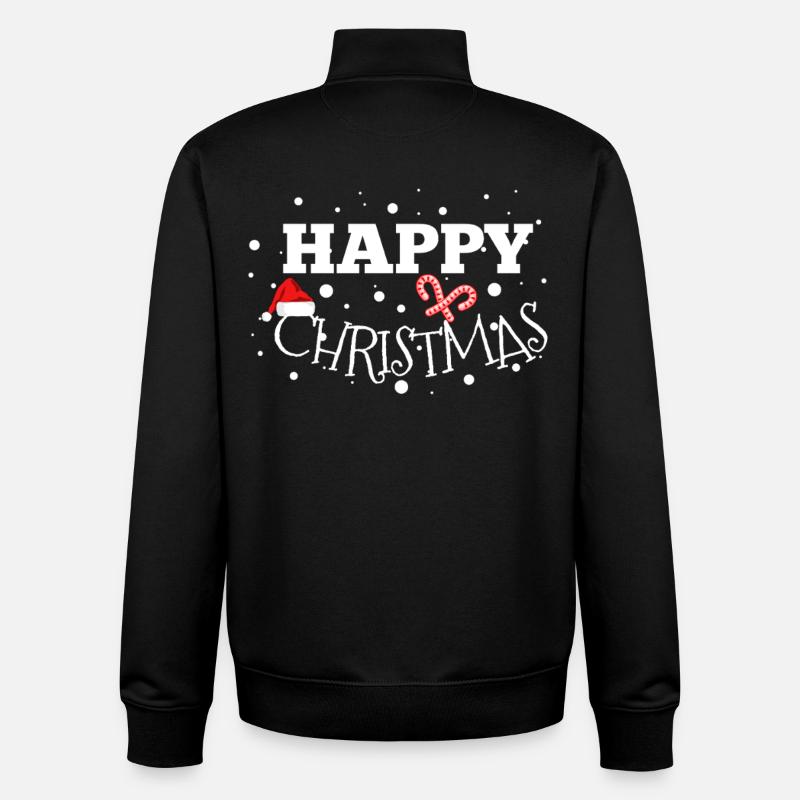 Idée cadeau de Noël - Sweat zippé unisexe en coton bio Stanley/Stella - noir