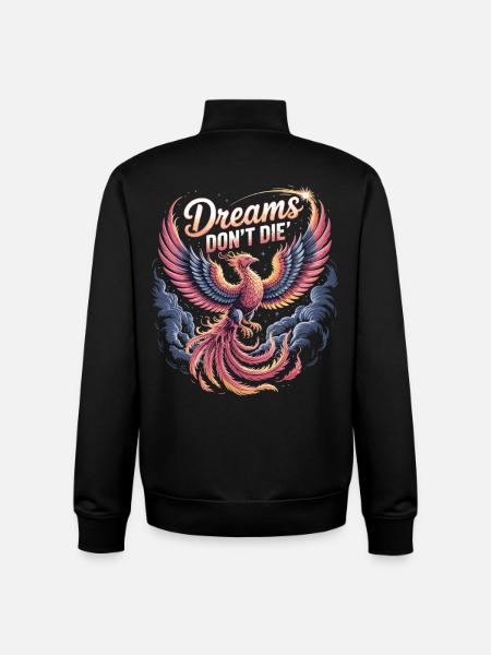 Mythical phoenix with motif - Unisex Organic Zip Sweatshirt by Stanley/Stella - black