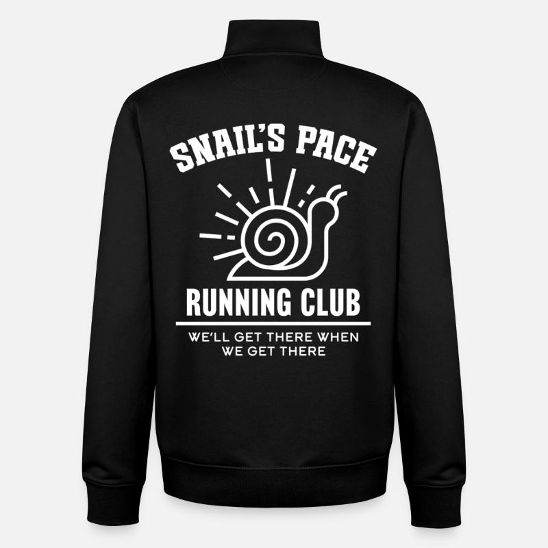 Club de course Snail’s Pace - Sweat zippé unisexe en coton bio Stanley/Stella - noir