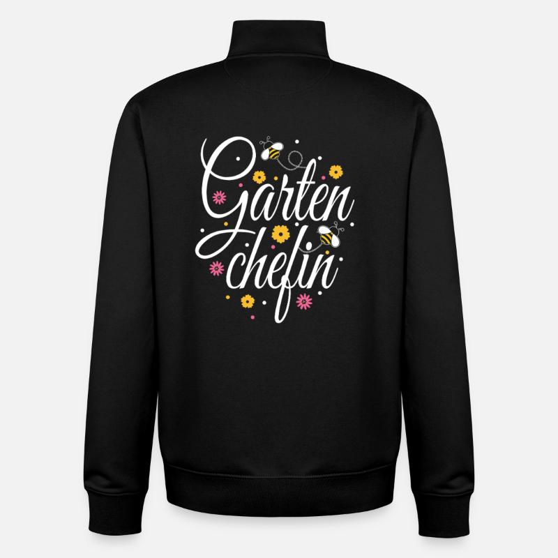 Gärtnerin Gartenchefin  - Unisex Organic Zip Sweatshirt von Stanley/Stella - Schwarz