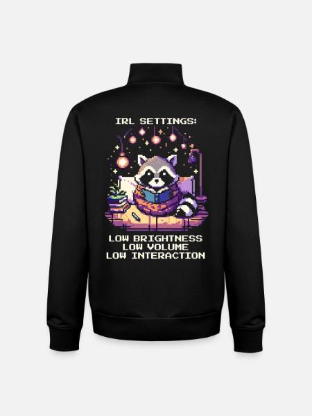 IRL: dark, quiet, little contact | Introversion - Unisex Organic Zip Sweatshirt by Stanley/Stella - black