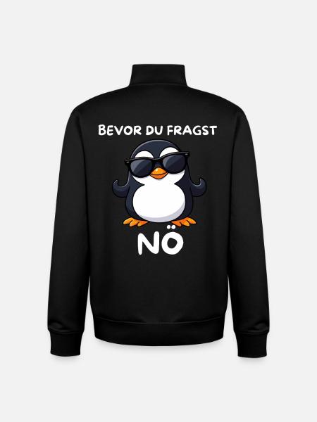 Penguin with sunglasses Lower Austria - Unisex Organic Zip Sweatshirt by Stanley/Stella - black